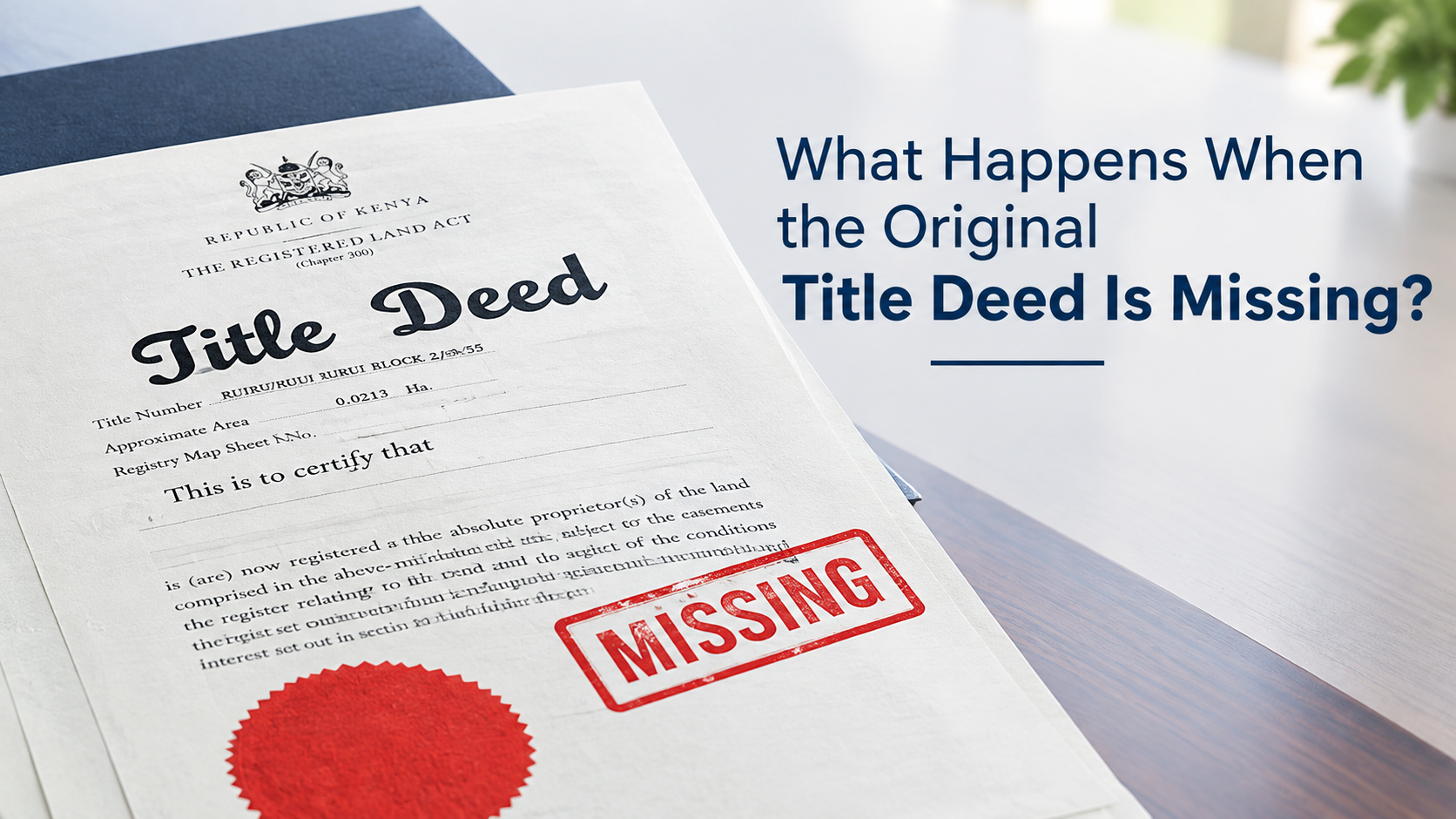 What Happens When the Original Title Deed Is Missing?